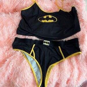 Black and yellow two piece